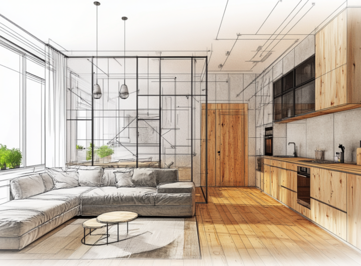Ann083331 Modern Apartment Floor Plan With Architectural Drawin 642d3d91 23c5 422b 8dea 96cfd9ae92f7